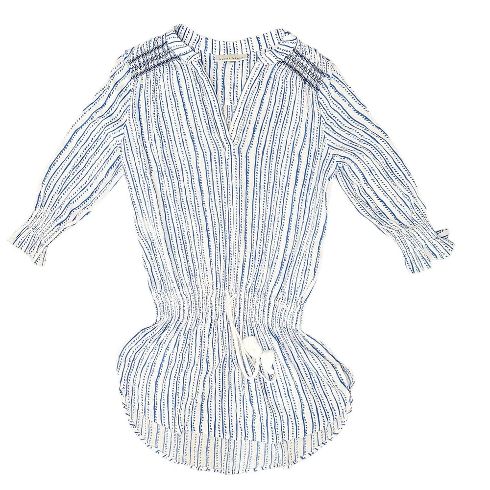 Heidi Klein Blue and White Striped Mini Dress